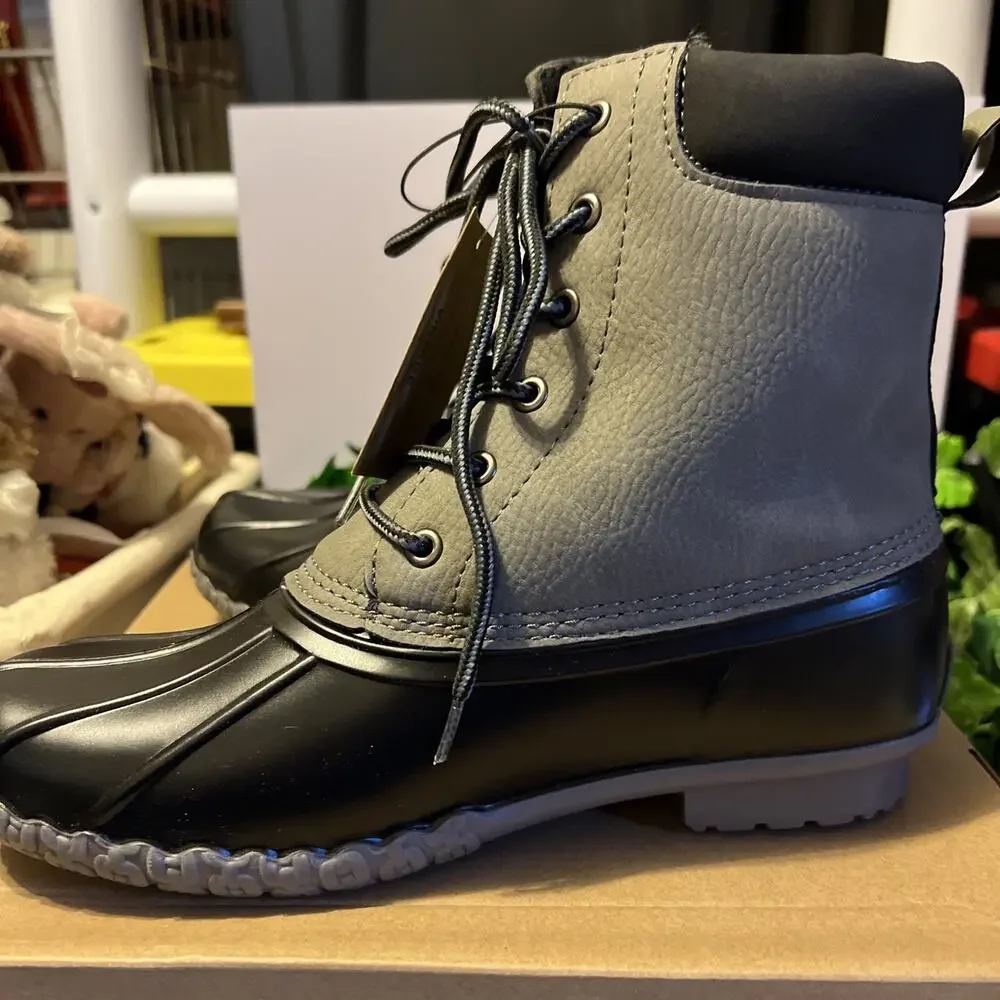 Weatherproof Vintage Men's Adam II Duck Boots Grey 8M New In Box